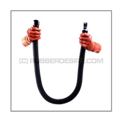 Medical-tube M100-FR highly flexible with length 100 cm = 40 inch, 22 mm mediports female to female and breathing-reduction-adaptor